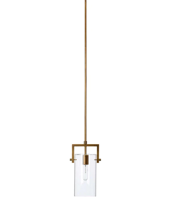 Jamie Young Company - Cambrai Brass & Glass Pendant, Small - 5CAMB-SMBR - GreatFurnitureDeal