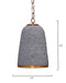 Jamie Young Company - Creekside Pendant in Slate Blue - 5CREE-PESB - GreatFurnitureDeal