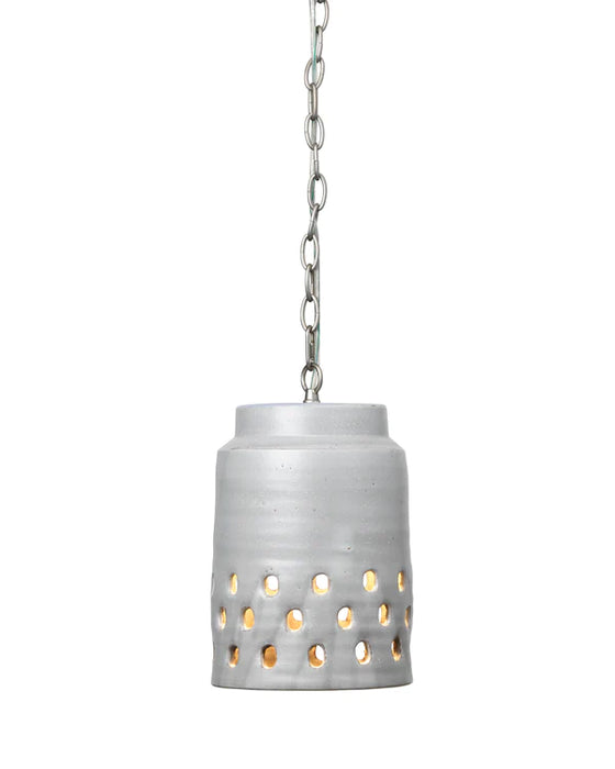Jamie Young Company - Long Perforated Pendant - 5PERF-LONGGR