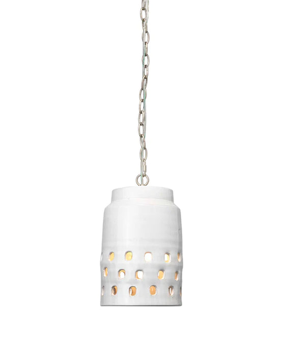Jamie Young Company - Long Perforated Pendant - 5PERF-LONGWH