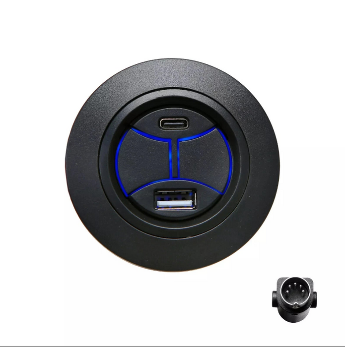 Power Recliner Replacement Button Control with USB A and USB C - RB00100225 / RK23300225X000 - GreatFurnitureDeal