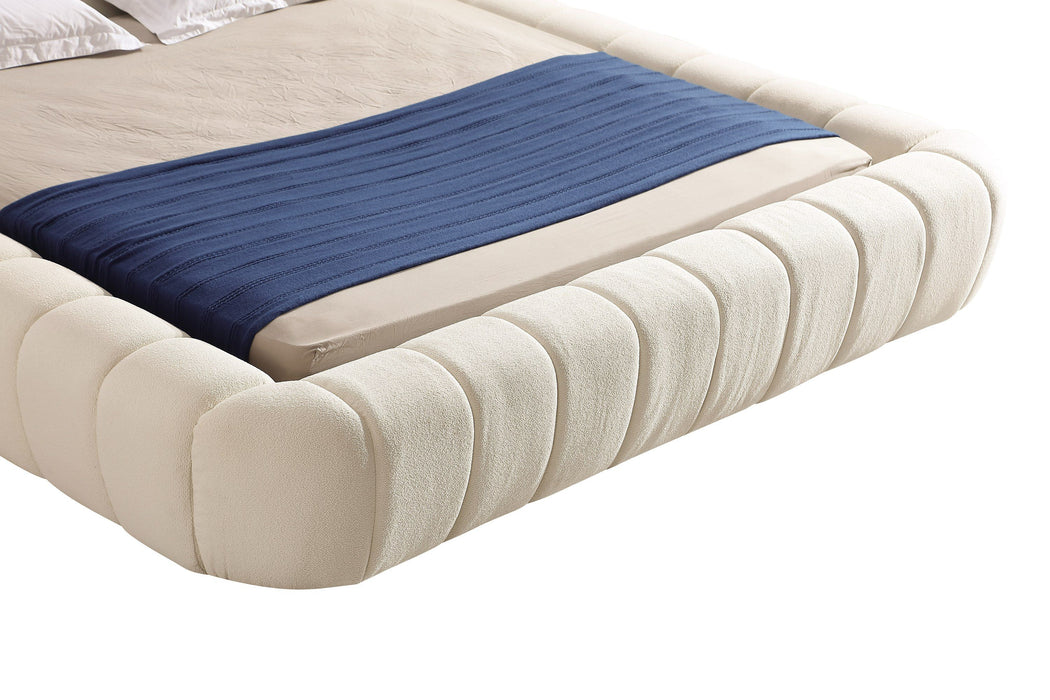 VIG Furniture - Divani Casa Yolonda Modern Off-White Fabric Eastern King Bed - VGEV-A127-BED-OFFWHT-eastern