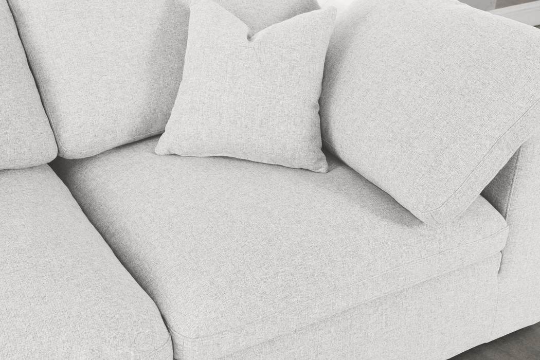 Meridian Furniture - Serene 158" Cream Linen Textured Fabric Upholstered Deluxe Comfort 4pc. Sofa - 601Cream-S158 - GreatFurnitureDeal