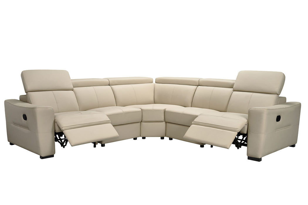ESF Furniture - 2119 Sectional and Armchair w/ Manual Recliners in Beige - 2119-SECTIONAL