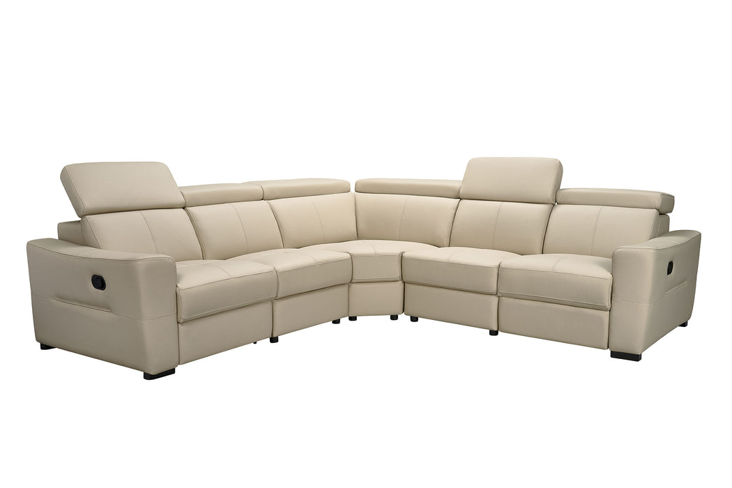 ESF Furniture - 2119 Sectional and Armchair w/ Manual Recliners in Beige - 2119-SECTIONAL