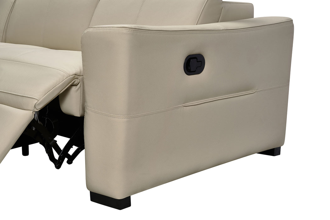 ESF Furniture - 2119 Sectional and Armchair w/ Manual Recliners in Beige - 2119-SECTIONAL