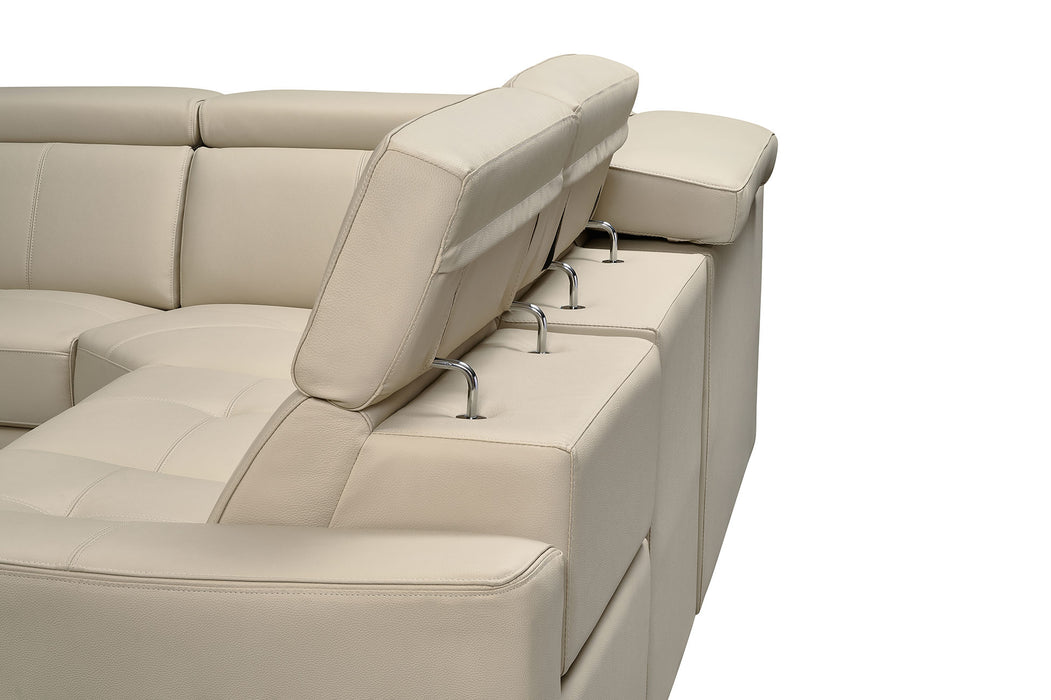 ESF Furniture - 2119 Sectional and Armchair w/ Manual Recliners in Beige - 2119-SECTIONAL