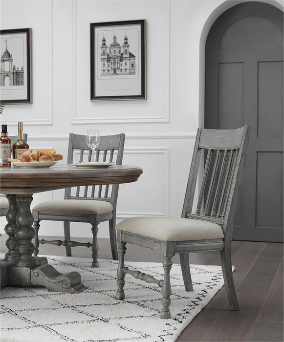 Coast To Coast - Dining Chair in Aged Blue Grey  (Set of 2) - 60218
