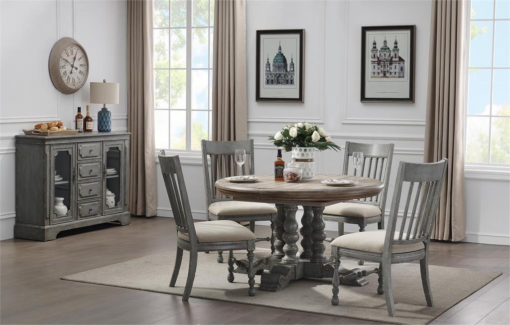 Coast To Coast - Dining Chair in Aged Blue Grey  (Set of 2) - 60218