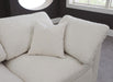 Meridian Furniture - Plush 140" Cream Velvet Upholstered Standard Comfort 6pc. Sectional - 602Cream-Sec6B - GreatFurnitureDeal