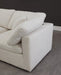 Meridian Furniture - Plush 140" Cream Velvet Upholstered Standard Comfort 7pc. Sectional - 602Cream-Sec7A - GreatFurnitureDeal