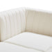 Meridian Furniture - Alina 91" Cream Velvet Upholstered 4pc. Sectional - 604Cream-Sec4A - GreatFurnitureDeal