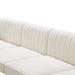 Meridian Furniture - Alina 91" Cream Velvet Upholstered 4pc. Sectional - 604Cream-Sec4A - GreatFurnitureDeal