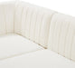 Meridian Furniture - Alina 91" Cream Velvet Upholstered 4pc. Sectional - 604Cream-Sec4A - GreatFurnitureDeal