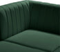 Meridian Furniture - Alina 116.5" Green Velvet Upholstered 4pc. Sofa - 604Green-S119 - GreatFurnitureDeal