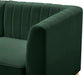 Meridian Furniture - Alina 116.5" Green Velvet Upholstered 4pc. Sofa - 604Green-S119 - GreatFurnitureDeal