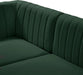 Meridian Furniture - Alina 142" Green Velvet Upholstered 8pc. Sectional - 604Green-Sec8C - GreatFurnitureDeal