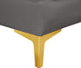 Meridian Furniture - Alina 116.5" Grey Velvet Upholstered 5pc. Sectional - 604Grey-Sec5B - GreatFurnitureDeal