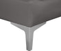 Meridian Furniture - Alina 116.5" Grey Velvet Upholstered 6pc. Sectional - 604Grey-Sec6A - GreatFurnitureDeal