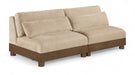Meridian Furniture - Turin 80" Beige Chenille Fabric Upholstered 2pc. Sofa - 606Beige-S2B - GreatFurnitureDeal