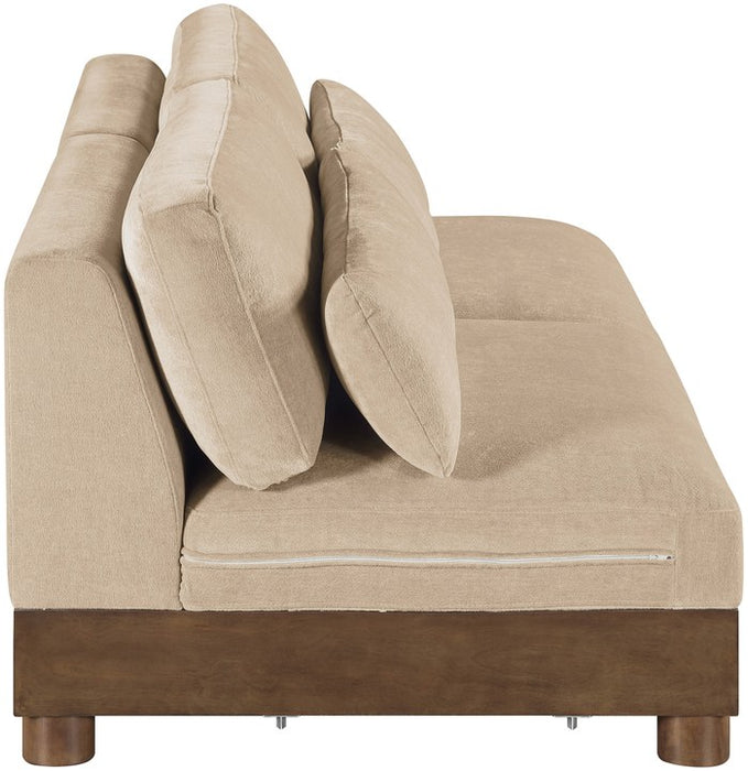 Meridian Furniture - Turin 80" Beige Chenille Fabric Upholstered 2pc. Sofa - 606Beige-S2B - GreatFurnitureDeal