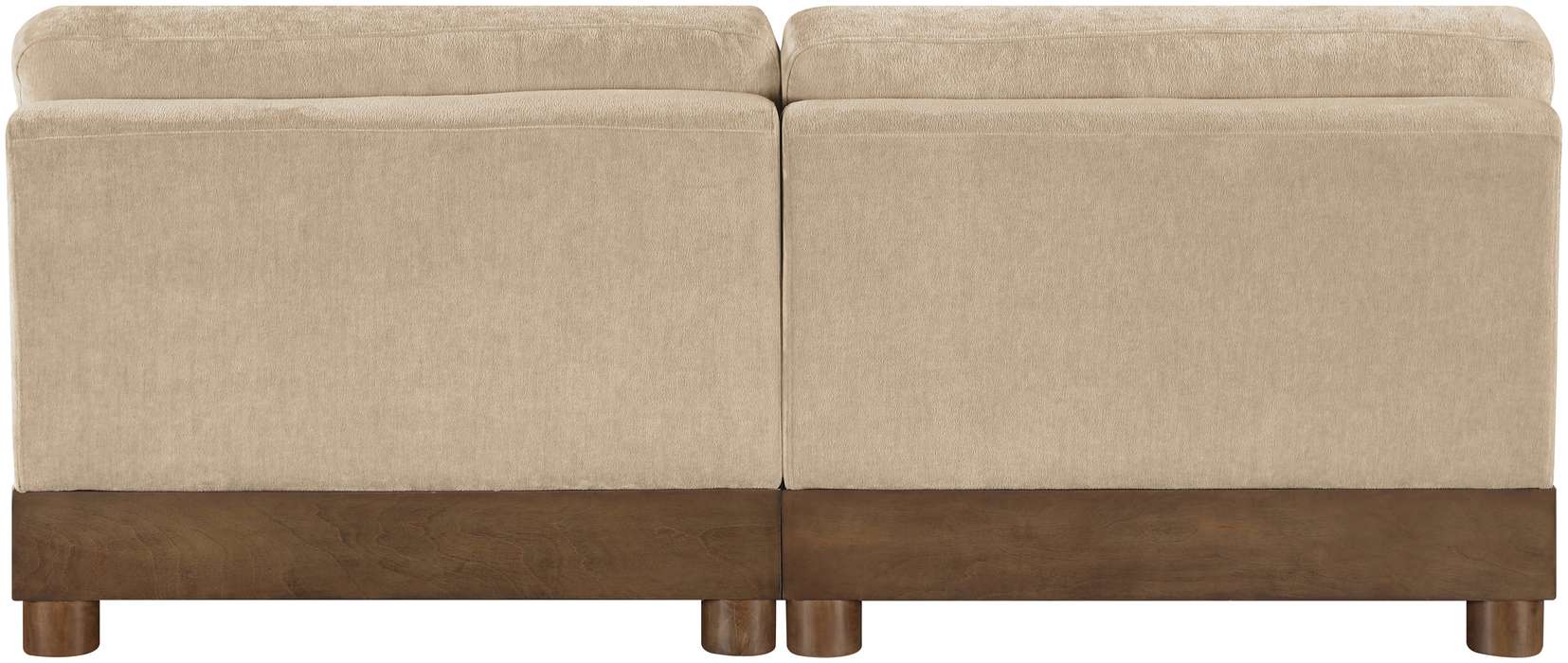 Meridian Furniture - Turin 80" Beige Chenille Fabric Upholstered 2pc. Sofa - 606Beige-S2B - GreatFurnitureDeal