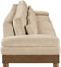 Meridian Furniture - Turin 135.5" Beige Chenille Fabric Upholstered 3pc. Sofa - 606Beige-S3A - GreatFurnitureDeal