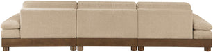 Meridian Furniture - Turin 135.5" Beige Chenille Fabric Upholstered 3pc. Sofa - 606Beige-S3A - GreatFurnitureDeal