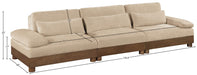 Meridian Furniture - Turin 135.5" Beige Chenille Fabric Upholstered 3pc. Sofa - 606Beige-S3A - GreatFurnitureDeal