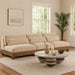Meridian Furniture - Turin 120" Beige Chenille Fabric Upholstered 3pc. Sofa - 606Beige-S3B - GreatFurnitureDeal