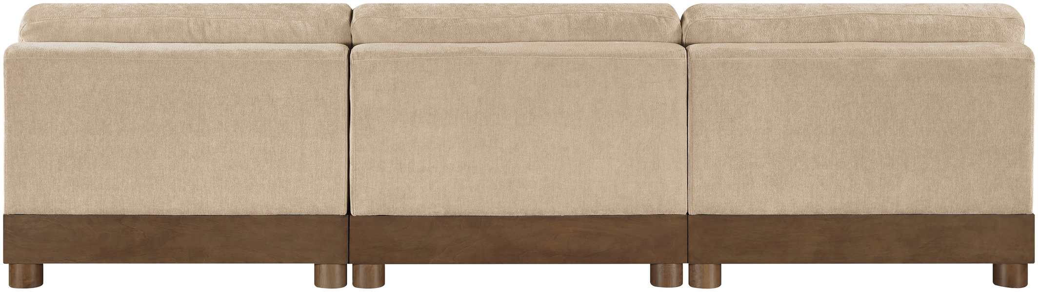 Meridian Furniture - Turin 120" Beige Chenille Fabric Upholstered 3pc. Sofa - 606Beige-S3B - GreatFurnitureDeal