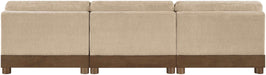 Meridian Furniture - Turin 120" Beige Chenille Fabric Upholstered 3pc. Sofa - 606Beige-S3B - GreatFurnitureDeal