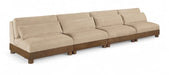 Meridian Furniture - Turin 160" Beige Chenille Fabric Upholstered 4pc. Sofa - 606Beige-S4B - GreatFurnitureDeal