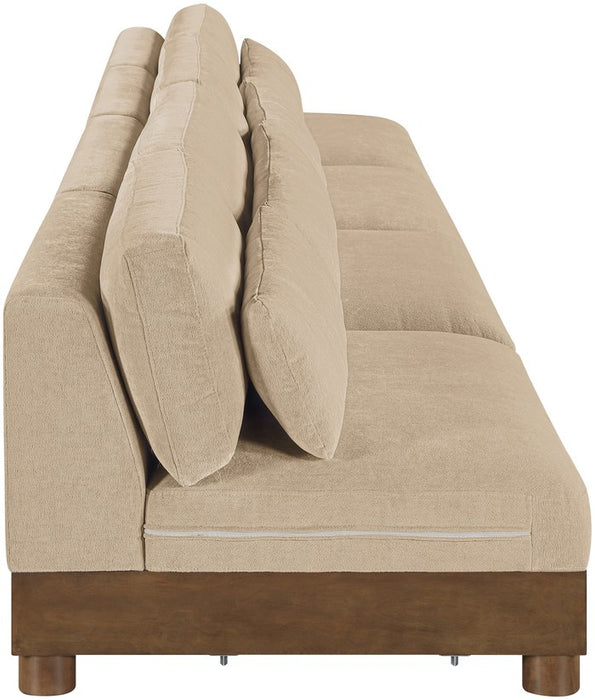 Meridian Furniture - Turin 160" Beige Chenille Fabric Upholstered 4pc. Sofa - 606Beige-S4B - GreatFurnitureDeal