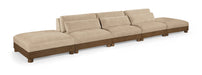 Meridian Furniture - Turin 200" Beige Chenille Fabric Upholstered 5pc. Sofa - 606Beige-S5A - GreatFurnitureDeal