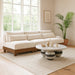 Meridian Furniture - Turin 120" Cream Chenille Fabric Upholstered 3pc. Sofa - 606Cream-S3B - GreatFurnitureDeal