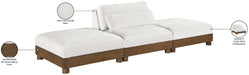 Meridian Furniture - Turin 120" Cream Chenille Fabric Upholstered 3pc. Sofa - 606Cream-S3C - GreatFurnitureDeal