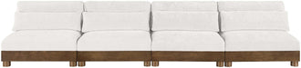 Meridian Furniture - Turin 160" Cream Chenille Fabric Upholstered 4pc. Sofa - 606Cream-S4B - GreatFurnitureDeal
