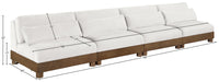 Meridian Furniture - Turin 160" Cream Chenille Fabric Upholstered 4pc. Sofa - 606Cream-S4B - GreatFurnitureDeal
