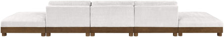 Meridian Furniture - Turin 200" Cream Chenille Fabric Upholstered 5pc. Sofa - 606Cream-S5A - GreatFurnitureDeal