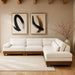 Meridian Furniture - Turin 127.75" Cream Chenille Fabric Upholstered 5pc. Sectional - 606Cream-Sec5B - GreatFurnitureDeal