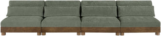 Meridian Furniture - Turin 160" Green Chenille Fabric Upholstered 4pc. Sofa - 606Green-S4B - GreatFurnitureDeal