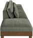 Meridian Furniture - Turin 200" Green Chenille Fabric Upholstered 5pc. Sofa - 606Green-S5A - GreatFurnitureDeal