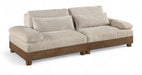 Meridian Furniture - Turin 95.5" Taupe Chenille Fabric Upholstered 2pc. Sofa - 606Taupe-S2A - GreatFurnitureDeal