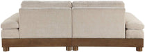 Meridian Furniture - Turin 95.5" Taupe Chenille Fabric Upholstered 2pc. Sofa - 606Taupe-S2A - GreatFurnitureDeal