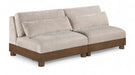 Meridian Furniture - Turin 80" Taupe Chenille Fabric Upholstered 2pc. Sofa - 606Taupe-S2B - GreatFurnitureDeal