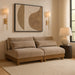 Meridian Furniture - Turin 80" Taupe Chenille Fabric Upholstered 2pc. Sofa - 606Taupe-S2B - GreatFurnitureDeal