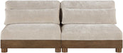 Meridian Furniture - Turin 80" Taupe Chenille Fabric Upholstered 2pc. Sofa - 606Taupe-S2B - GreatFurnitureDeal