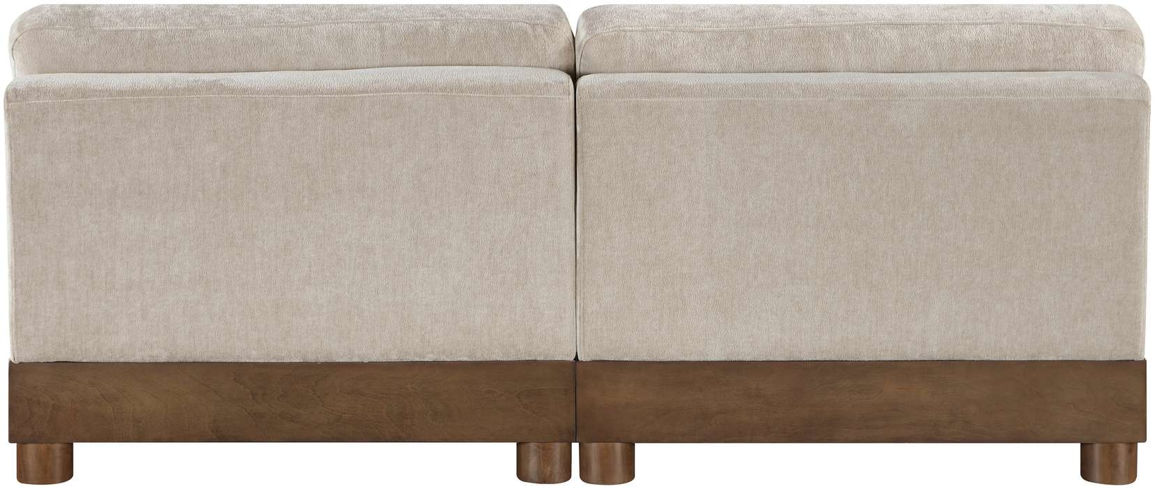 Meridian Furniture - Turin 80" Taupe Chenille Fabric Upholstered 2pc. Sofa - 606Taupe-S2B - GreatFurnitureDeal