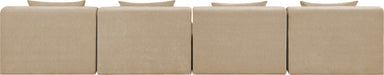 Meridian Furniture - Stellar 152" Beige Chenille Fabric Upholstered 4pc. Sofa - 608Beige-S152A - GreatFurnitureDeal